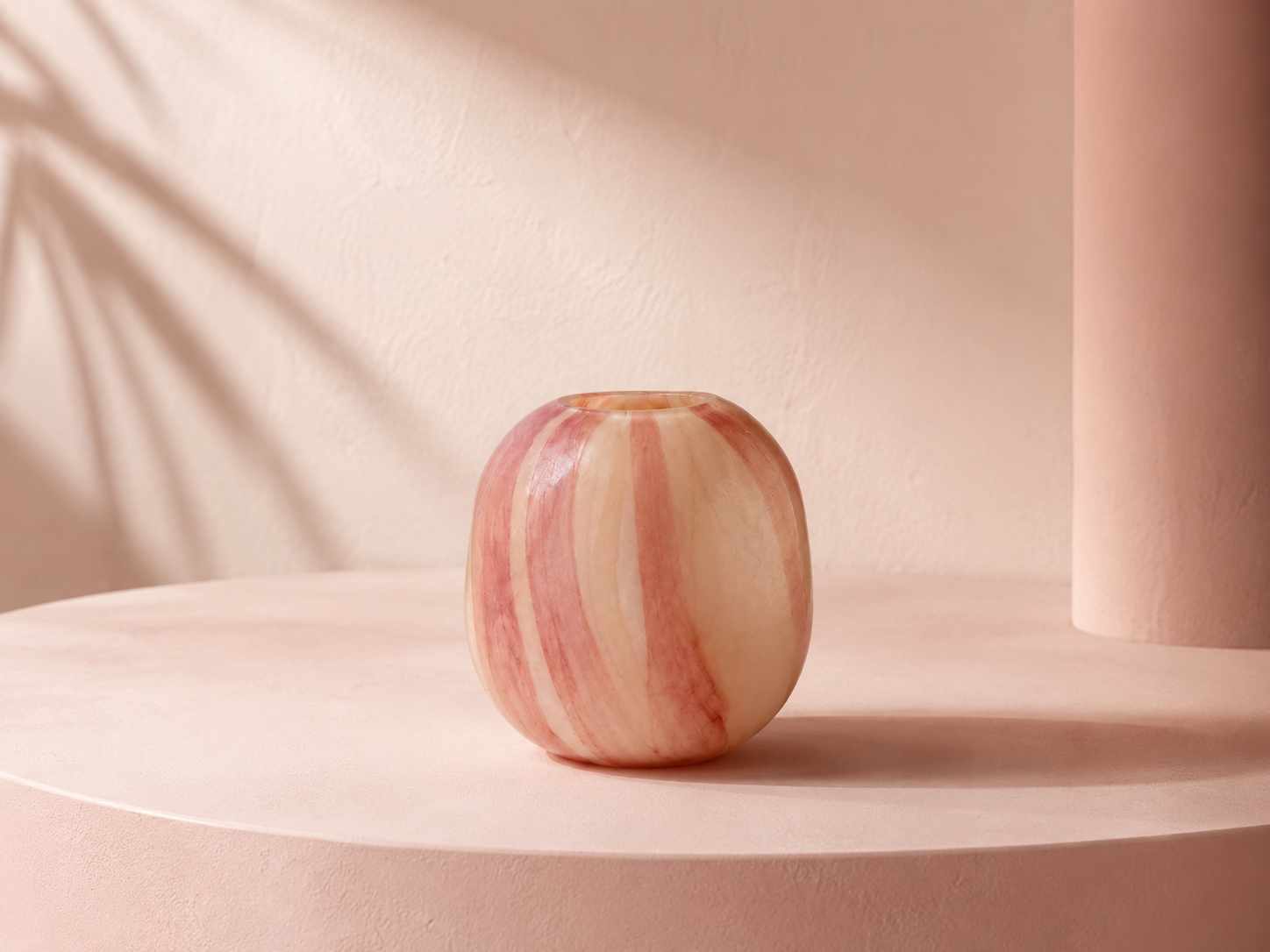 Solara - Pink Marblized Vase hover preview